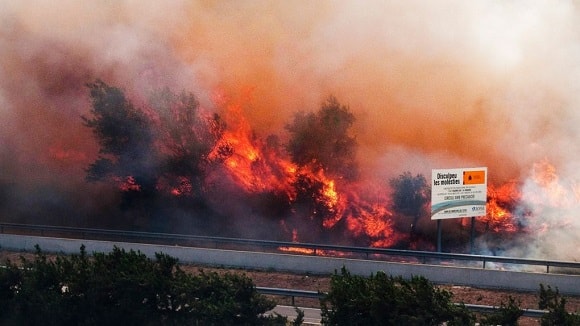 Incendiu de pădure la granița dintre Spania și Franța. Peste 150 de hectare au fost afectate